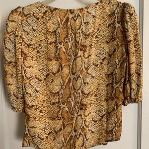 Yellow Snakeskin Blouse